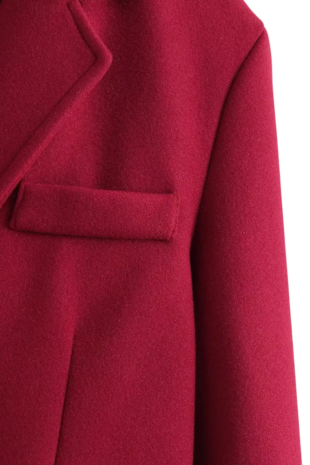 'Violet' Ankle-Length Ankle-Grazing Red Sweater Coat sold by Goodnight Macaroon product image thumbnail 4