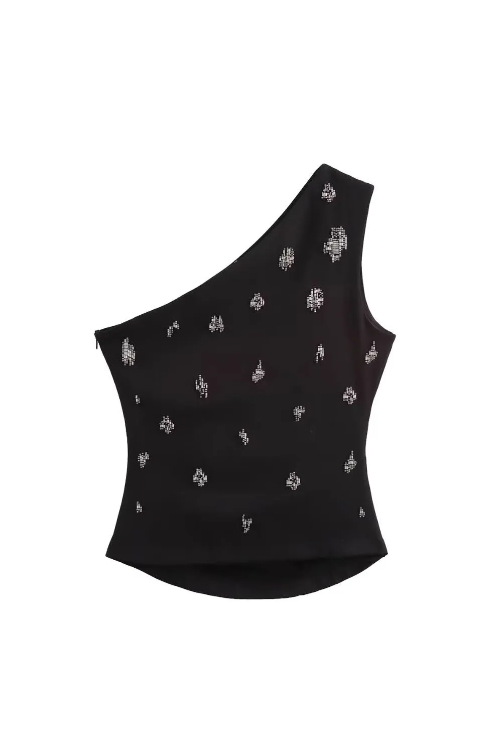 ’Gianna‘ Beaded Off-Shoulder Asymmetrical Top sold by Goodnight Macaroon product image thumbnail 2