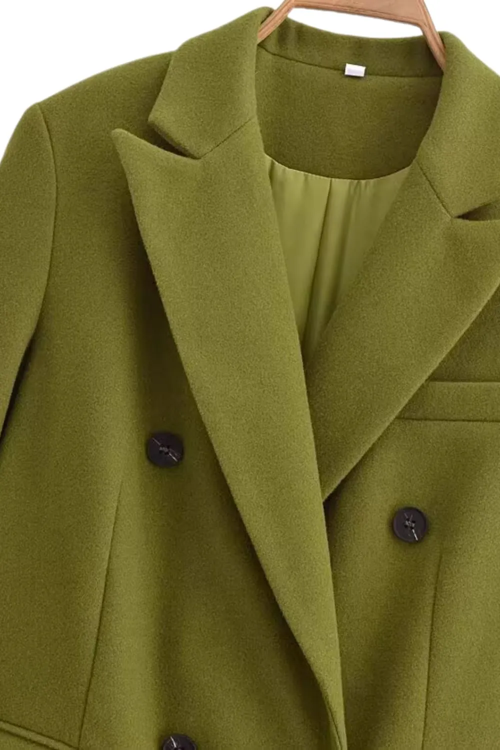 'Kinsley' Long Woolen Long-Sleeve Overcoat sold by Goodnight Macaroon product image thumbnail 3