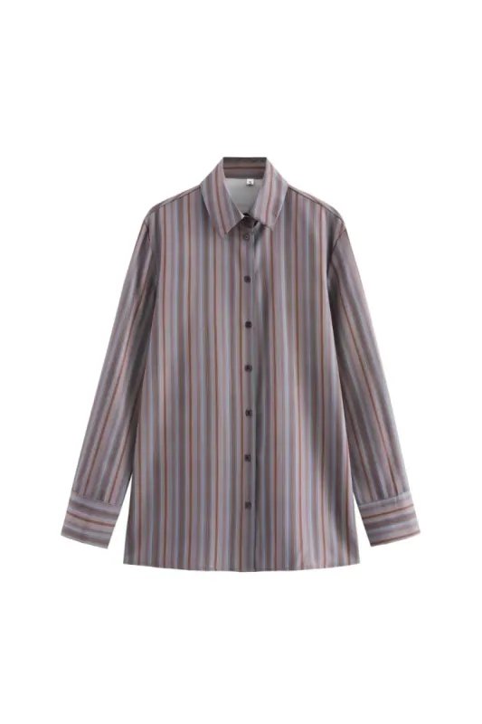 ‘Claire’ Casual Striped Long Sleeve Shirt sold by Goodnight Macaroon