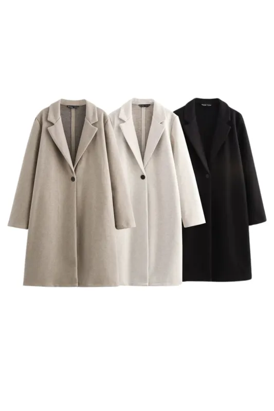 'Alice' Soft-Touch Coat with Button Details (3 Color) sold by Goodnight Macaroon