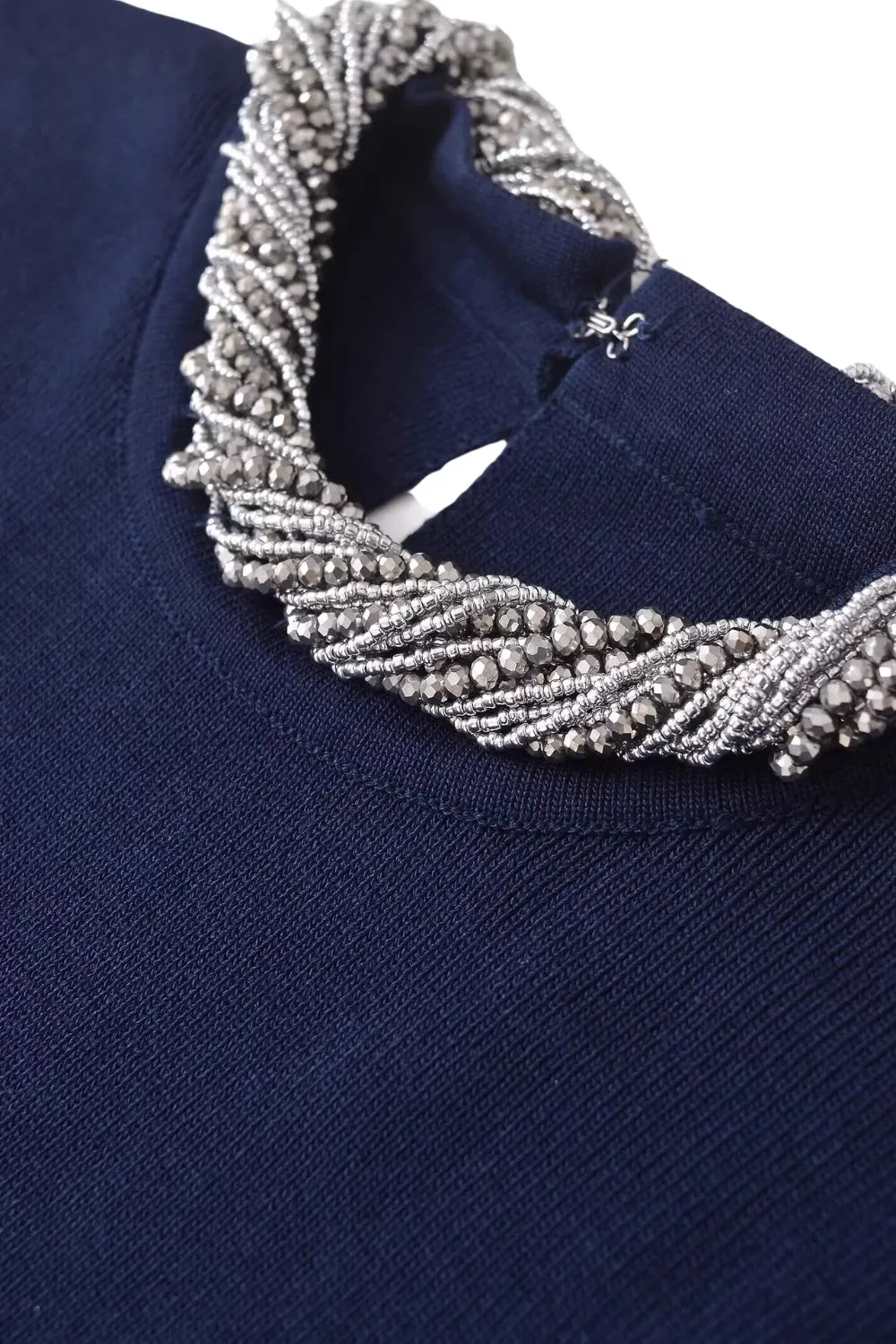 'Leah' Beaded Collar Short Sleeve Top sold by Goodnight Macaroon product image thumbnail 5