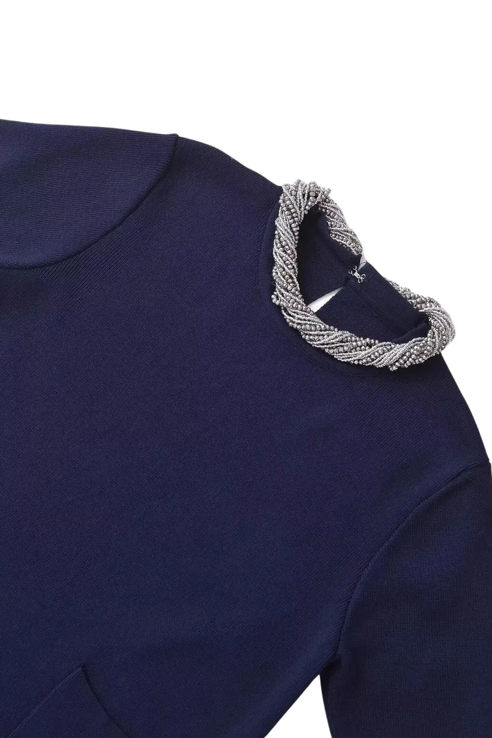 'Leah' Beaded Collar Short Sleeve Top sold by Goodnight Macaroon product image thumbnail 3