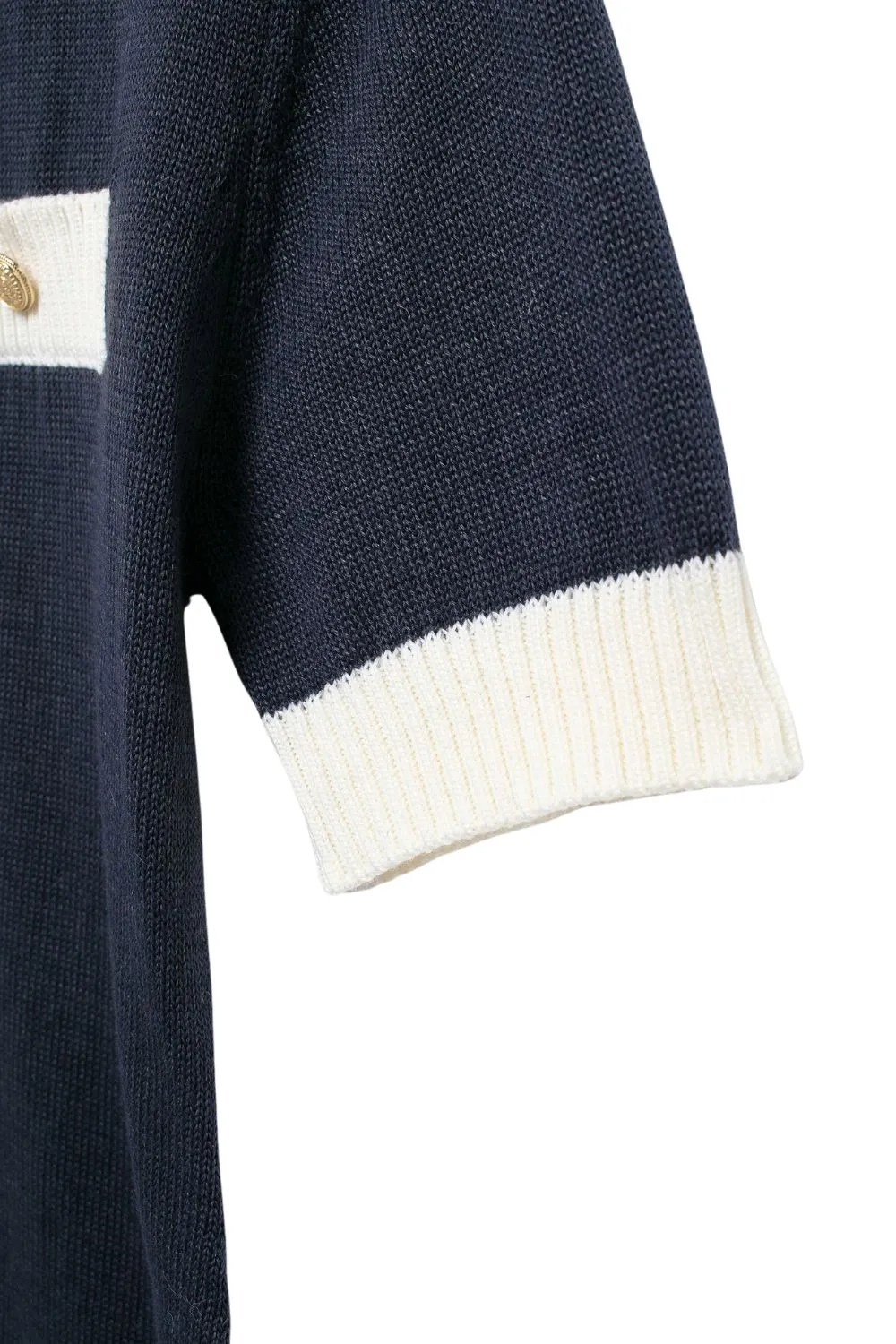 'Aaliyah' Color-blocked Knitted Short-Sleeve Dress sold by Goodnight Macaroon product image thumbnail 4