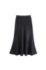 'Heres ' Fitted Plaid Midi Skirt with Fishtail Hem sold by Goodnight Macaroon