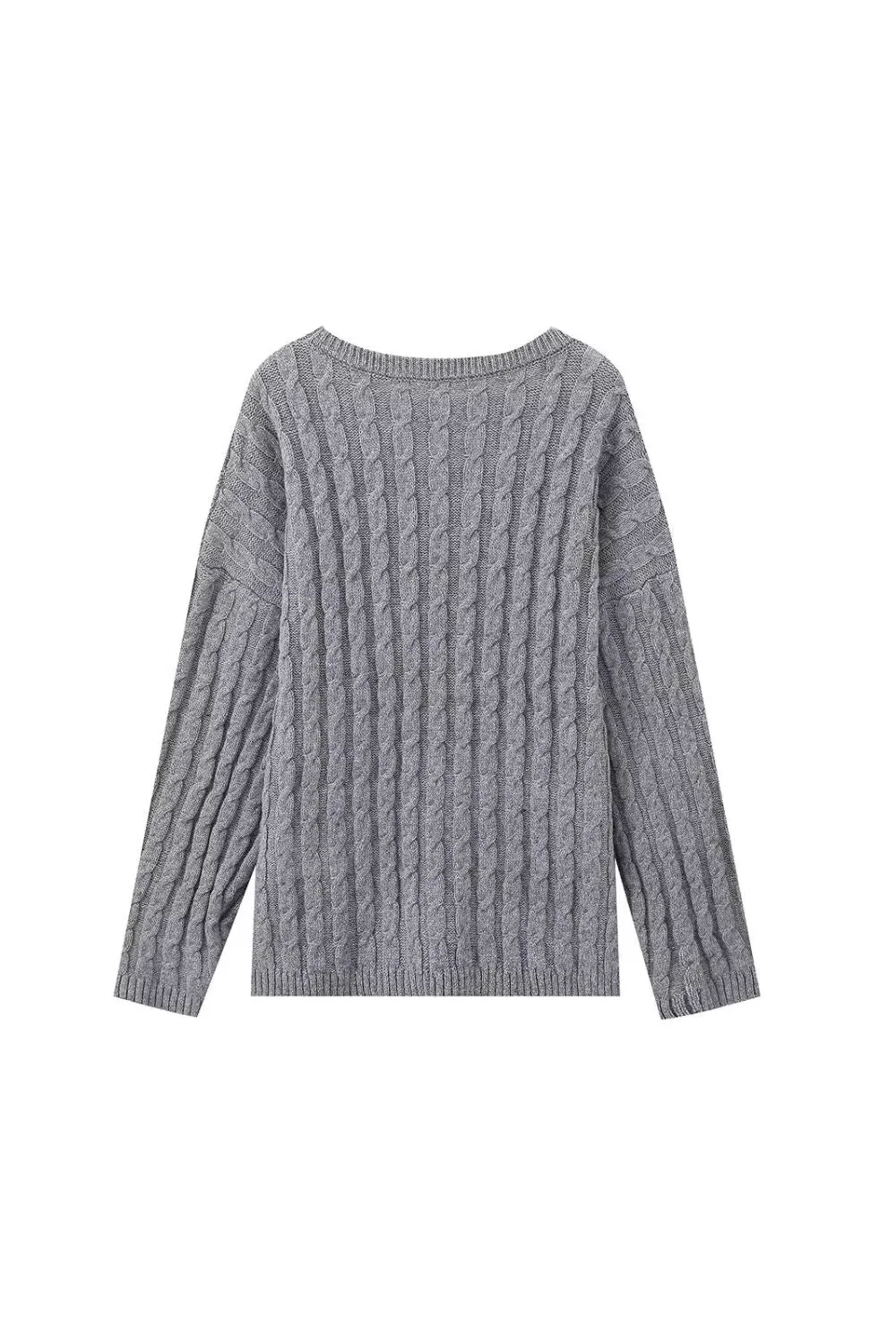 'Sarah' Long-Sleeve Scarf-Neck Knitted Sweater sold by Goodnight Macaroon product image thumbnail 3