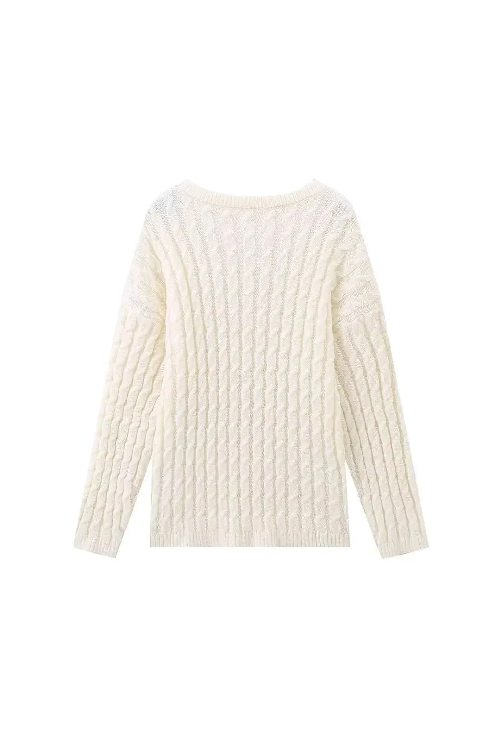 'Sarah' Long-Sleeve Scarf-Neck Knitted Sweater sold by Goodnight Macaroon product image thumbnail 5
