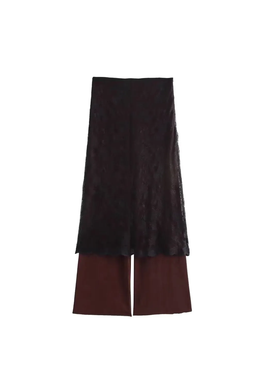 'Rose' Lace-Paneled Straight-Leg Pants sold by Goodnight Macaroon