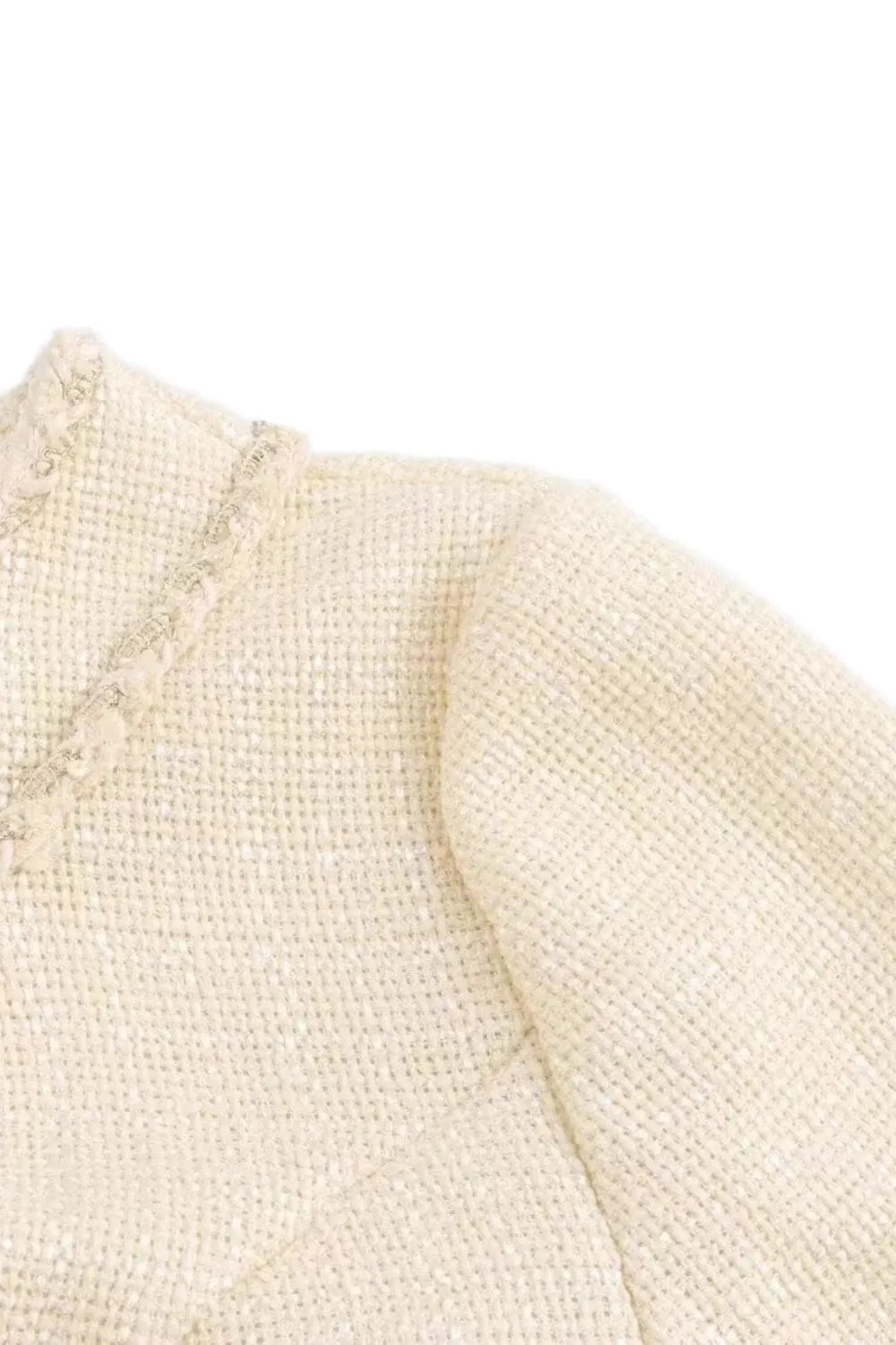 'Cora' Round-Neck Long-Sleeve Wool-Blend Fishtail Dress sold by Goodnight Macaroon product image thumbnail 4