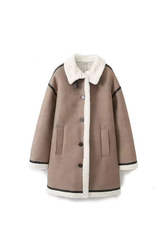 ‘June' Classic Double-Breasted Lapel Coat sold by Goodnight Macaroon
