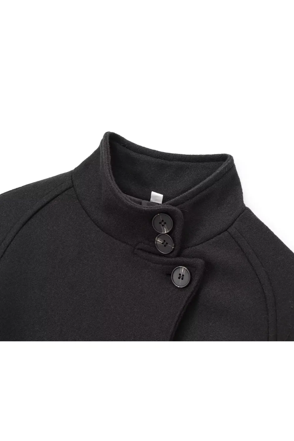 ‘Damaris' Belted Solid-Color Mid-Length Overcoat sold by Goodnight Macaroon product image thumbnail 4