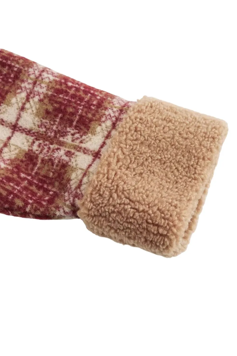 ' Dagmar' Lamb Wool-Trimmed Plaid Jacket sold by Goodnight Macaroon product image thumbnail 4