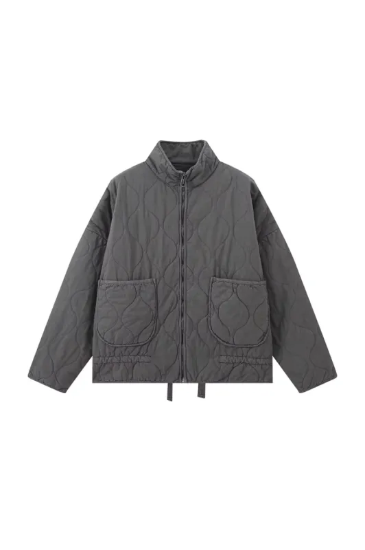 'Clara' Cotton Quilted Zip-Up Jacket with Long Sleeves sold by Goodnight Macaroon