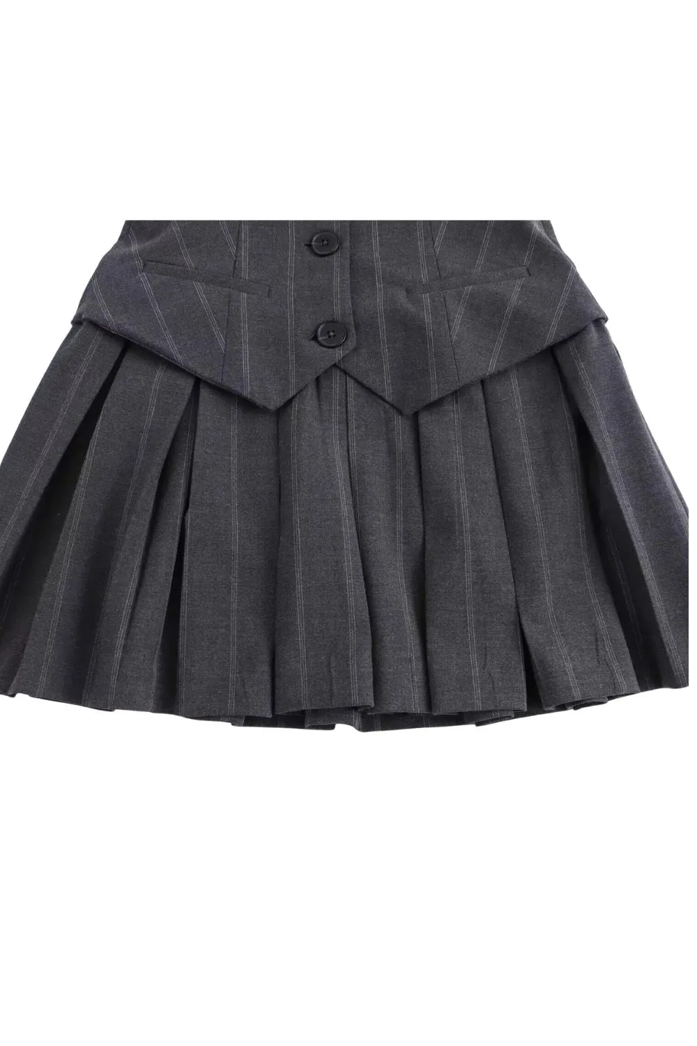 ‘Darcy' Pleated Stripe Vest-Style Dress sold by Goodnight Macaroon product image thumbnail 5