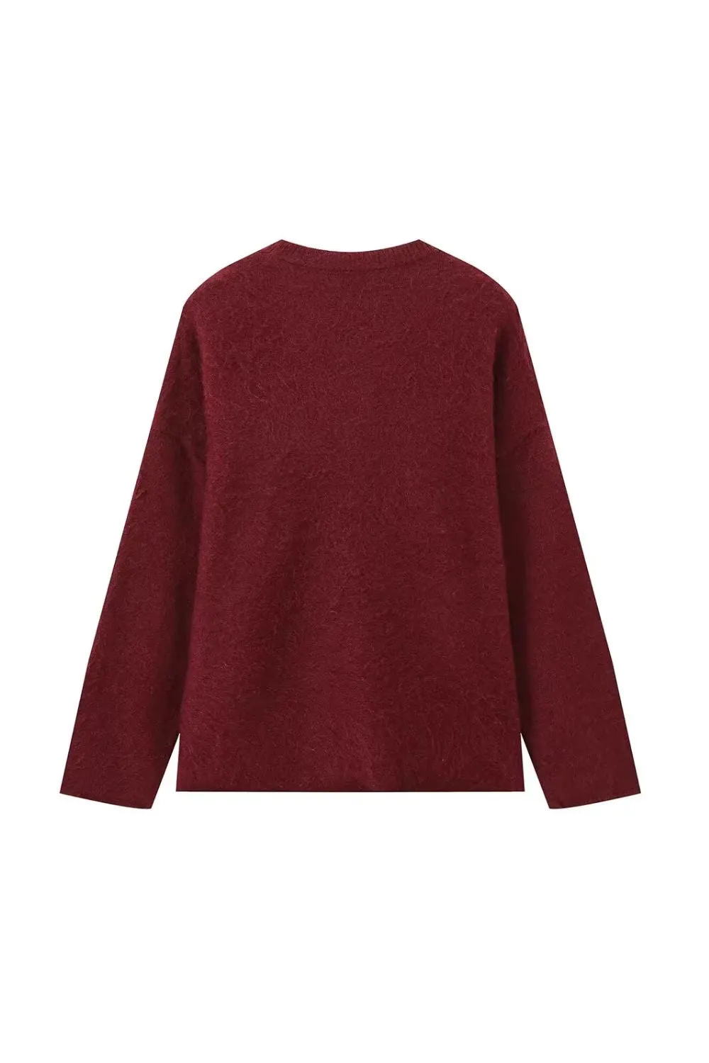'Fiona' Crew Neck Long Sleeve Fuzzy Top sold by Goodnight Macaroon product image thumbnail 3