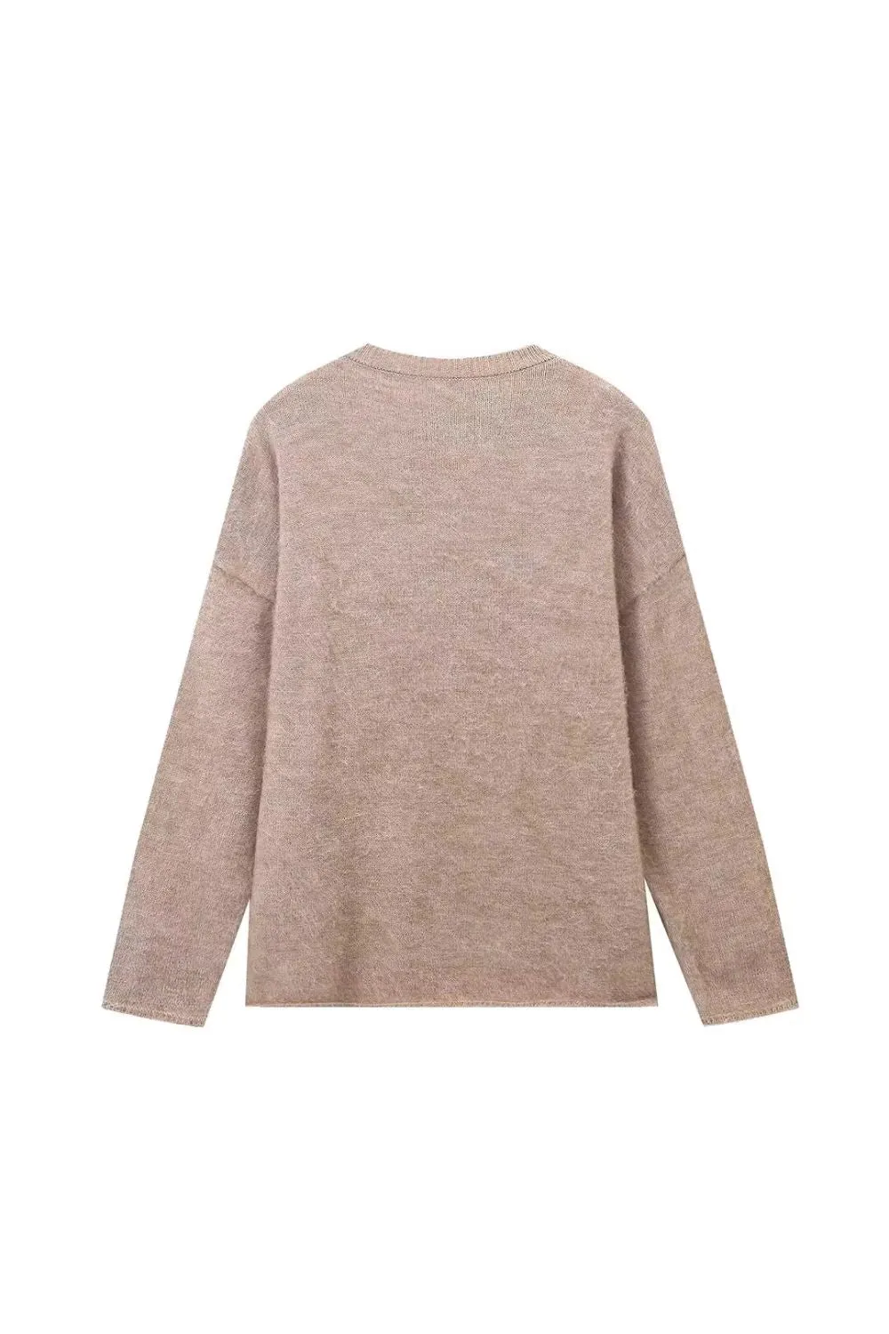 'Fiona' Crew Neck Long Sleeve Fuzzy Top sold by Goodnight Macaroon product image thumbnail 4