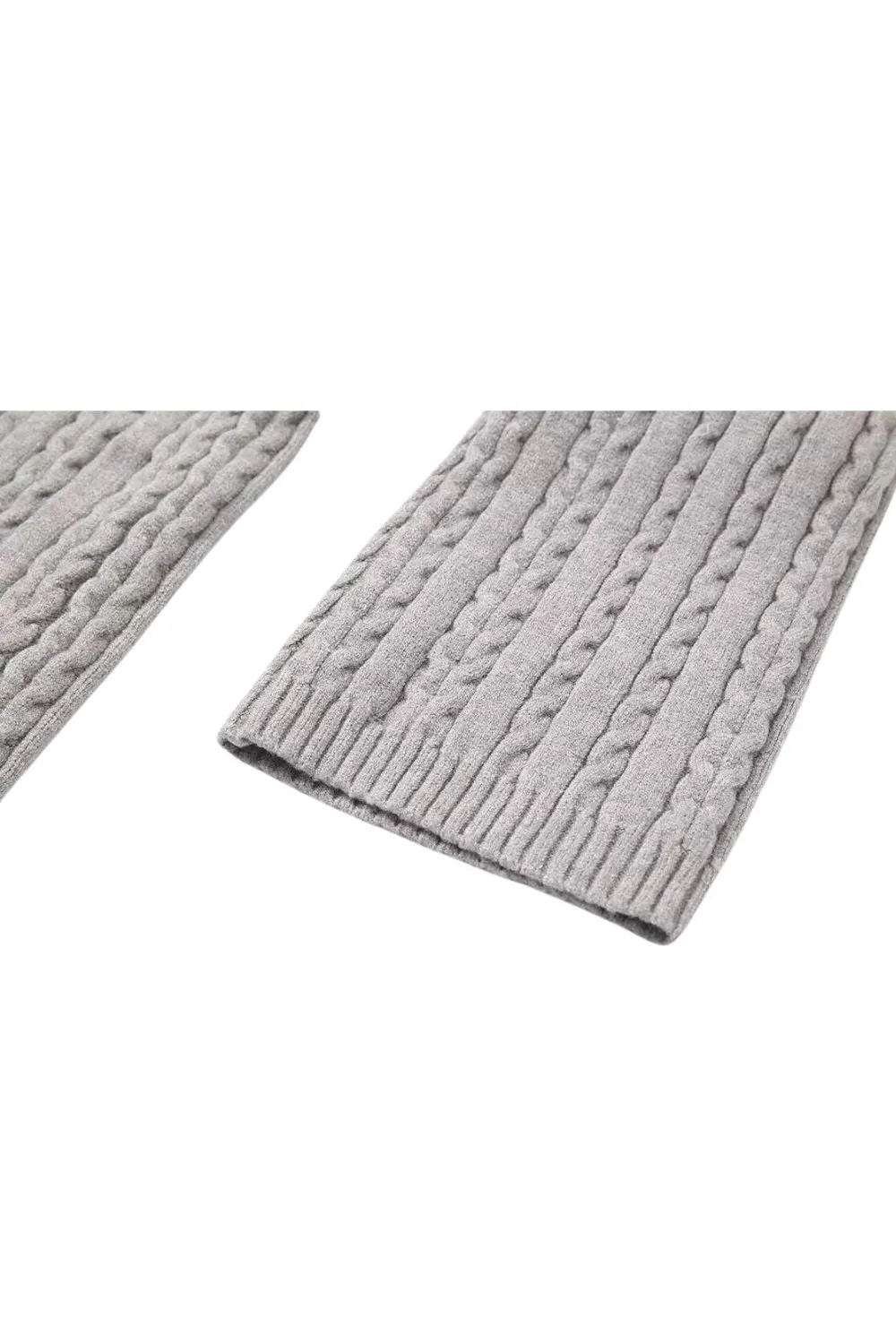 'Heather' Grey Twisted Knit Flap-Waist Pants sold by Goodnight Macaroon product image thumbnail 5