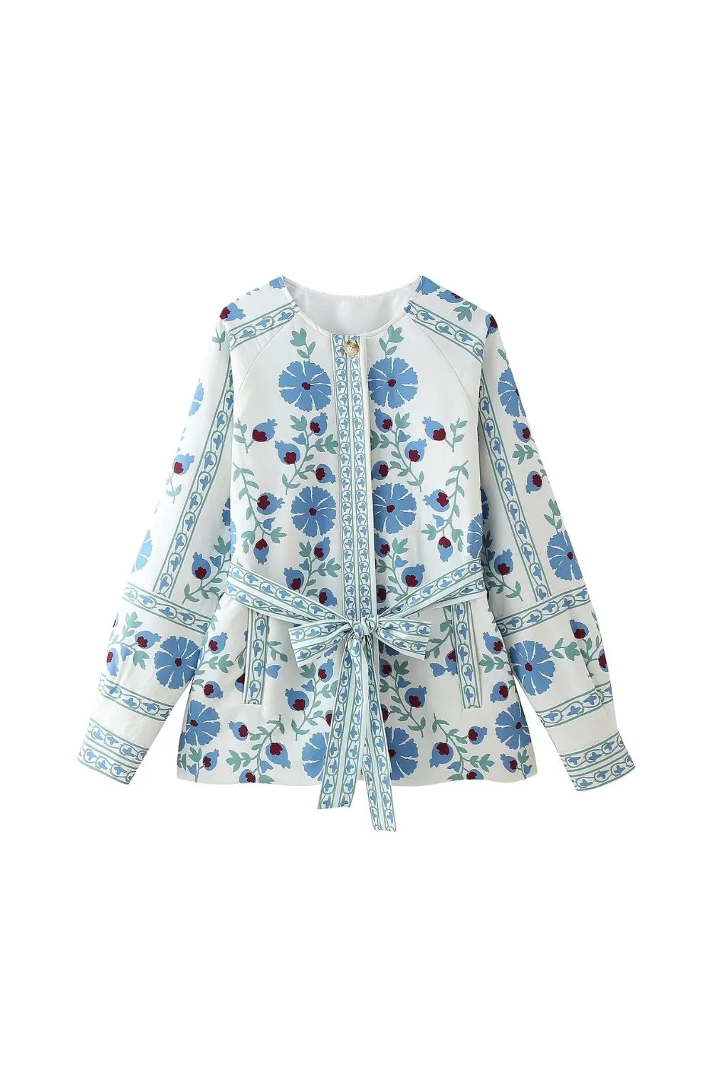 ‘Leslie’ Printed Belted Cotton Padded Jacket sold by Goodnight Macaroon product image thumbnail 3