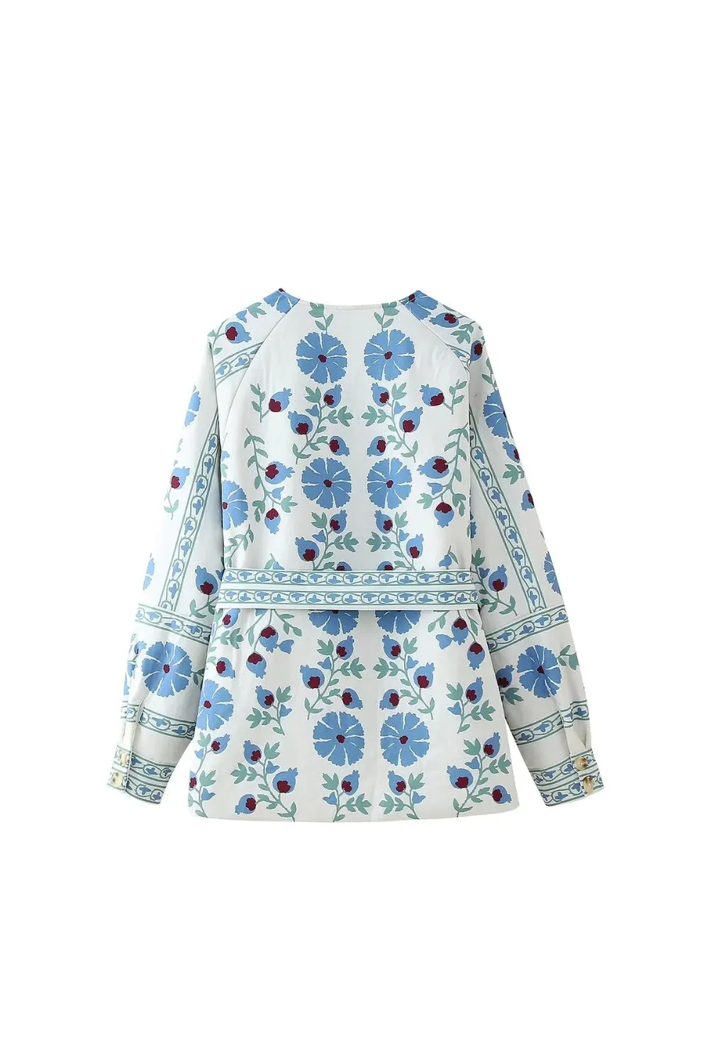 ‘Leslie’ Printed Belted Cotton Padded Jacket sold by Goodnight Macaroon product image thumbnail 4