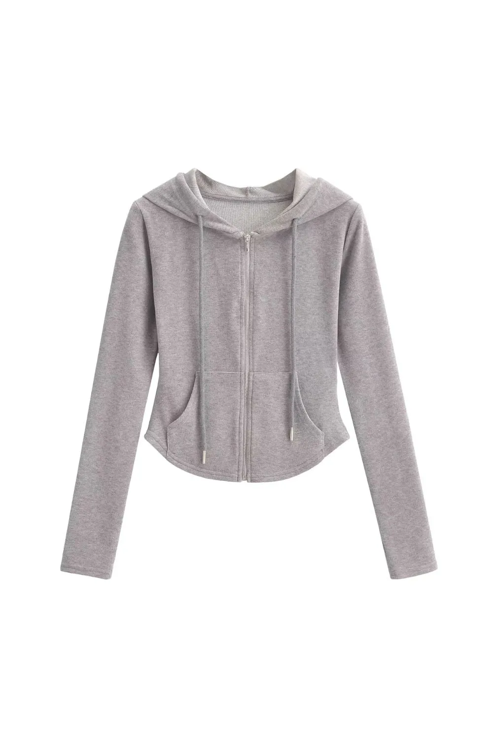'Dawn' Zip-Up Hooded Brushed Fleece Top sold by Goodnight Macaroon product image thumbnail 2