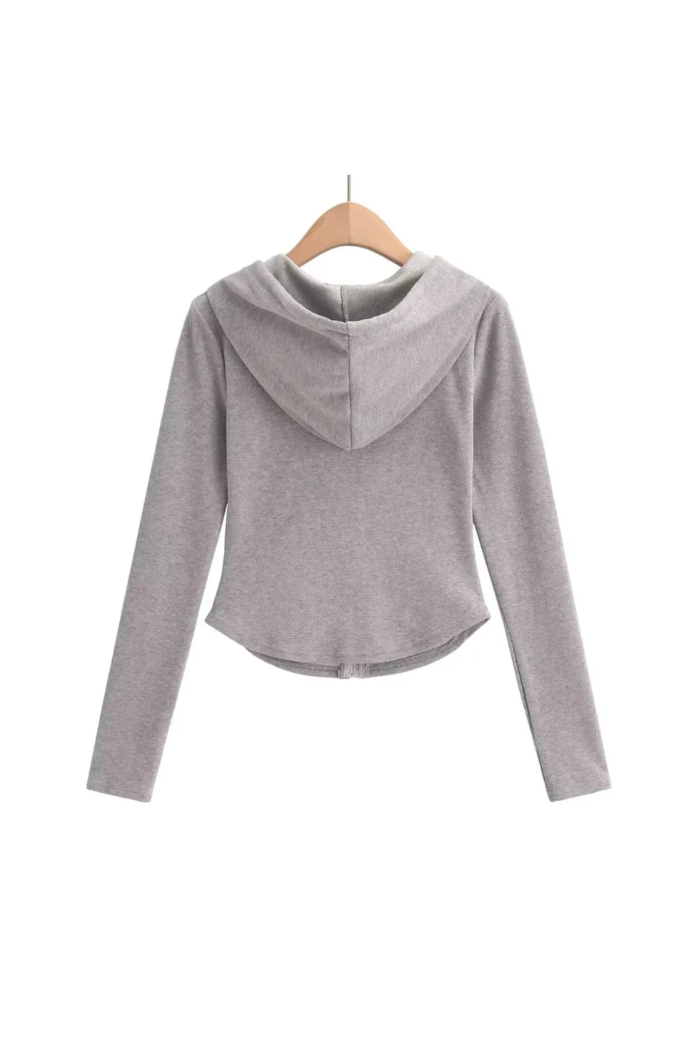 'Dawn' Zip-Up Hooded Brushed Fleece Top sold by Goodnight Macaroon product image thumbnail 3