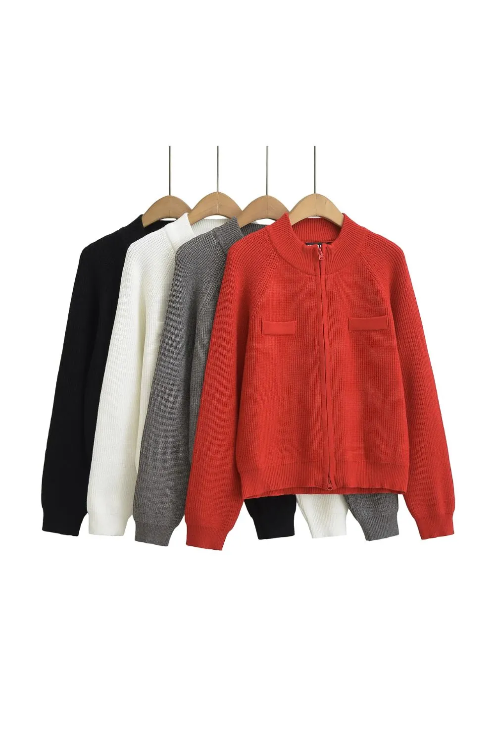 'Lindsay' Double-Zip Open Front Cardigan Sweater sold by Goodnight Macaroon