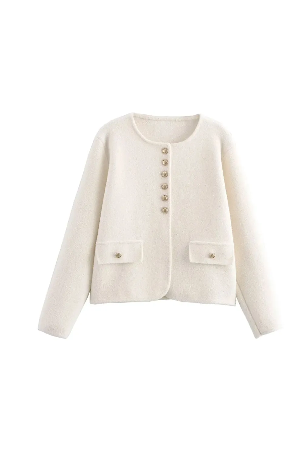 ‘ Amber’ Elegant Multi-Button Knitted Sweater sold by Goodnight Macaroon