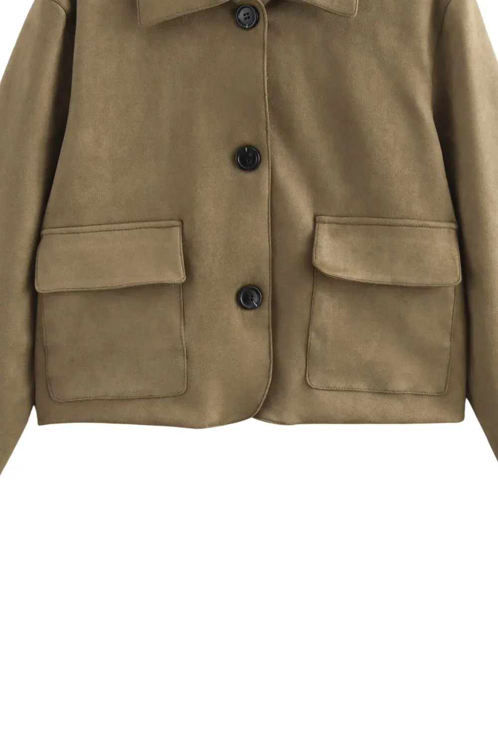 'Edith' Stylish Suede Jacket sold by Goodnight Macaroon product image thumbnail 4