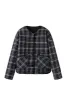 'Justine' Stylish Plaid Round-Neck Cotton Jacket sold by Goodnight Macaroon