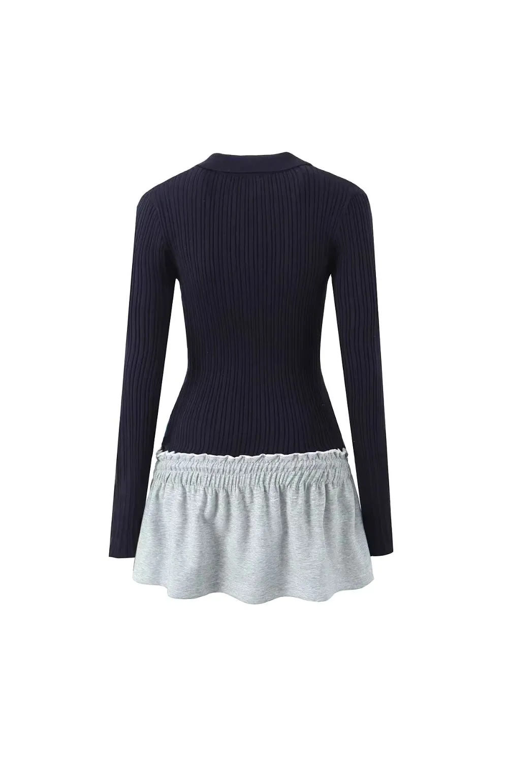 'Elliot' Knit Patchwork Long-Sleeve Dress sold by Goodnight Macaroon product image thumbnail 4