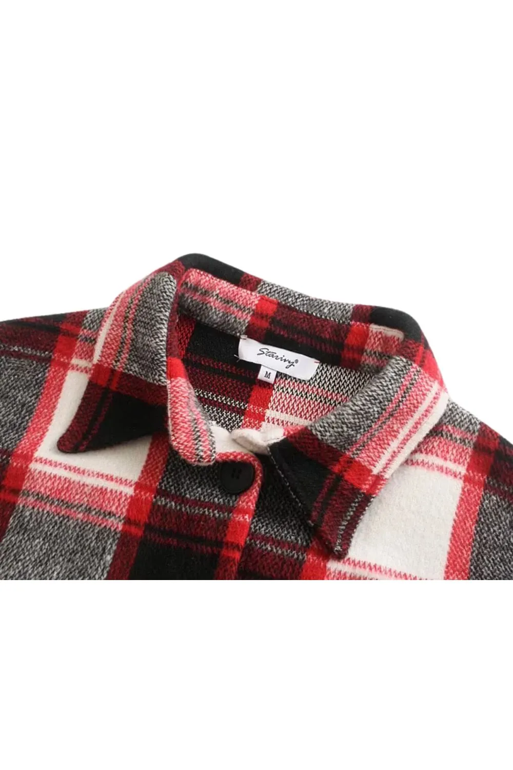 ‘Becky’ Versatile Minimalist Plaid Shirt-Style Jacket sold by Goodnight Macaroon product image thumbnail 5