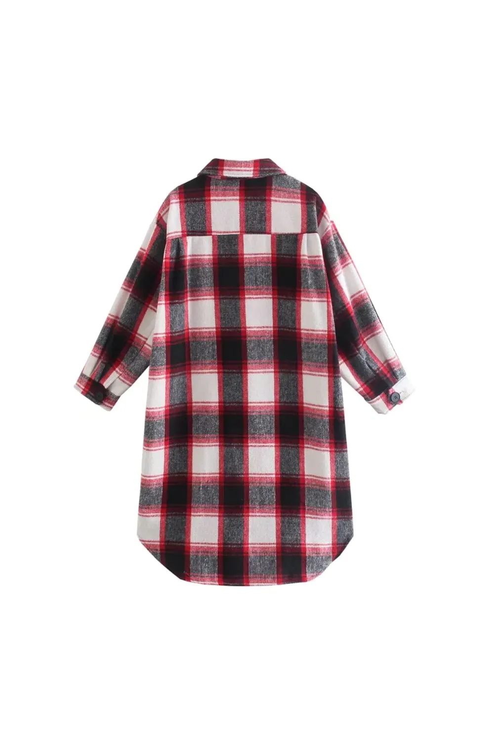 ‘Becky’ Versatile Minimalist Plaid Shirt-Style Jacket sold by Goodnight Macaroon product image thumbnail 3