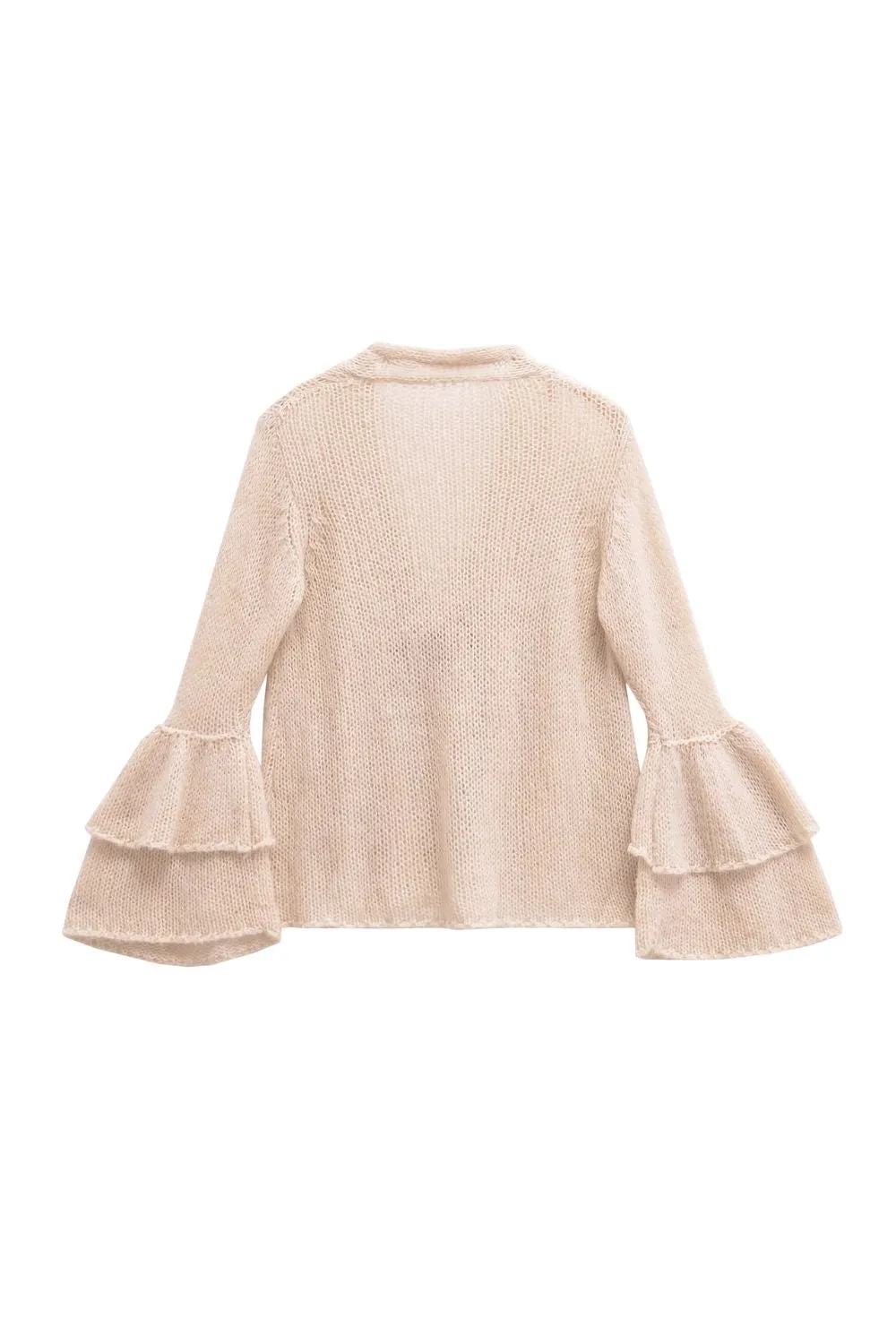 'Gillian' Long-Sleeve Layered Decor Knit Cardigan sold by Goodnight Macaroon product image thumbnail 2