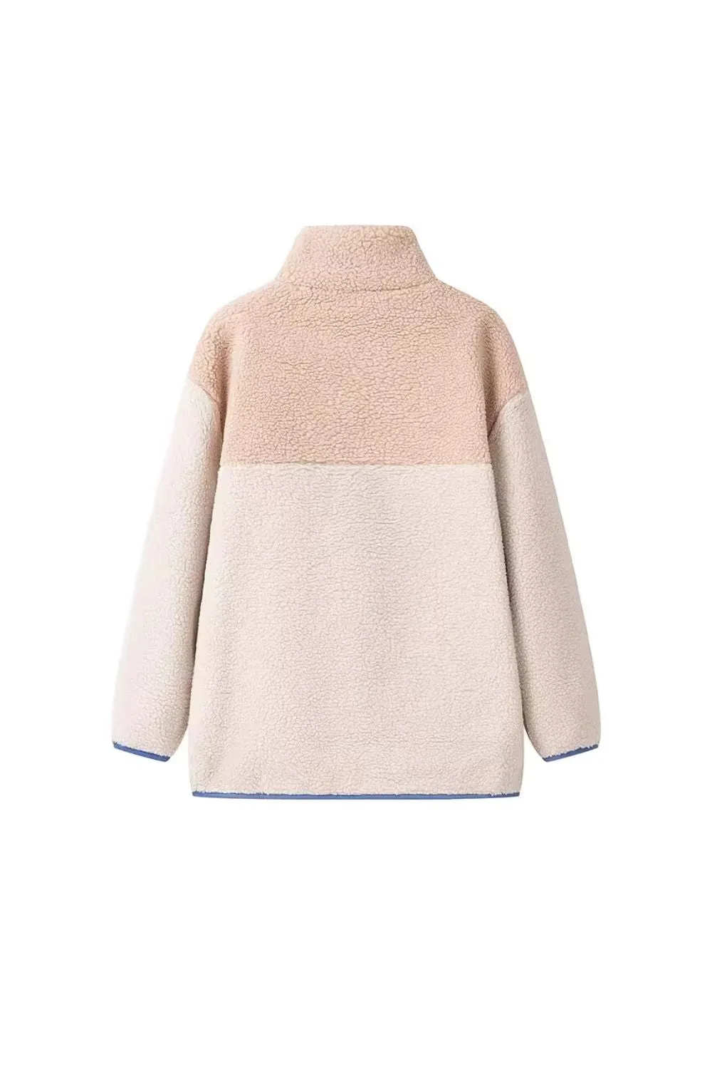 'Ivo' Lamb Wool Long-Sleeve Zippered Jacket sold by Goodnight Macaroon product image thumbnail 3