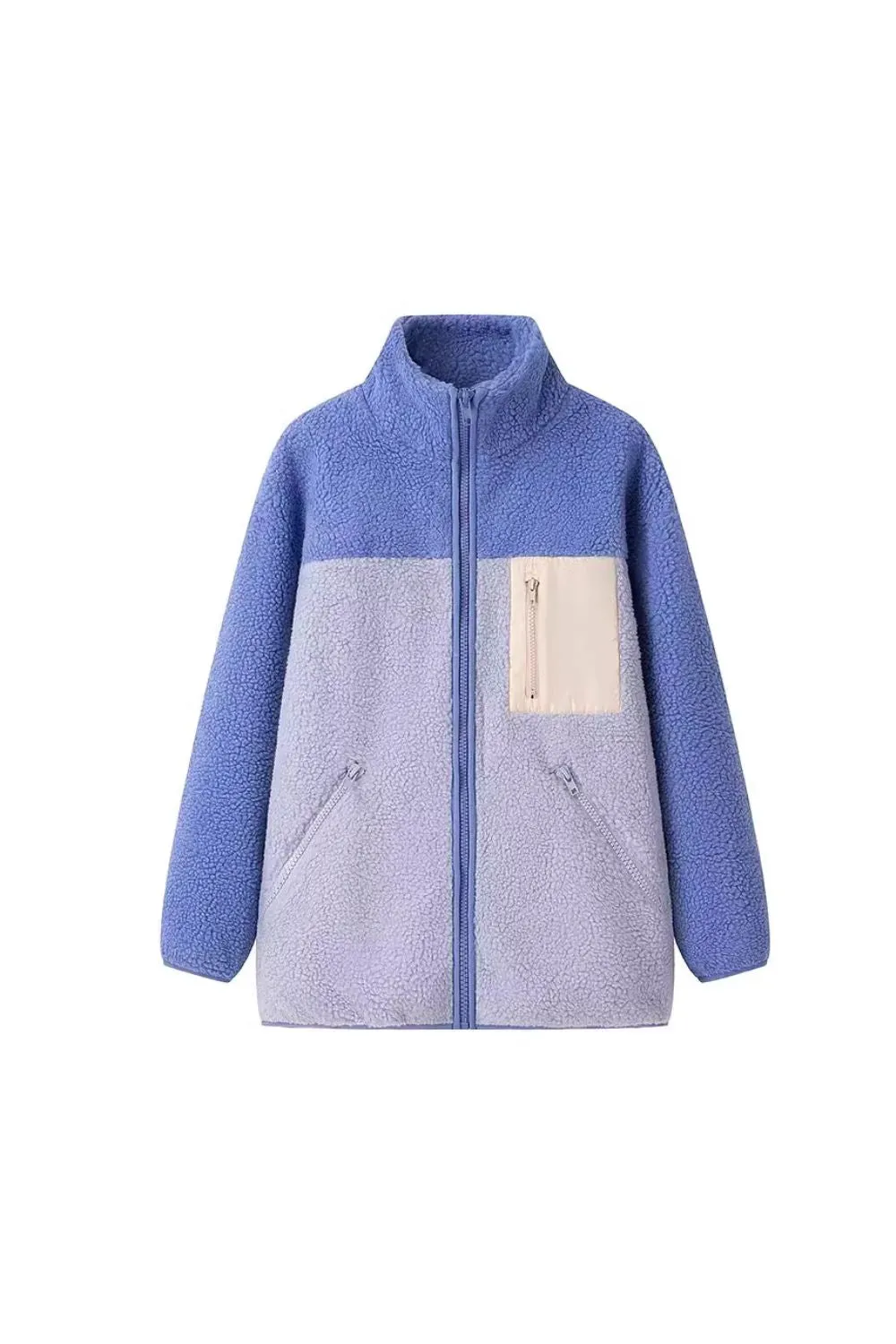 'Ivo' Lamb Wool Long-Sleeve Zippered Jacket sold by Goodnight Macaroon product image thumbnail 4