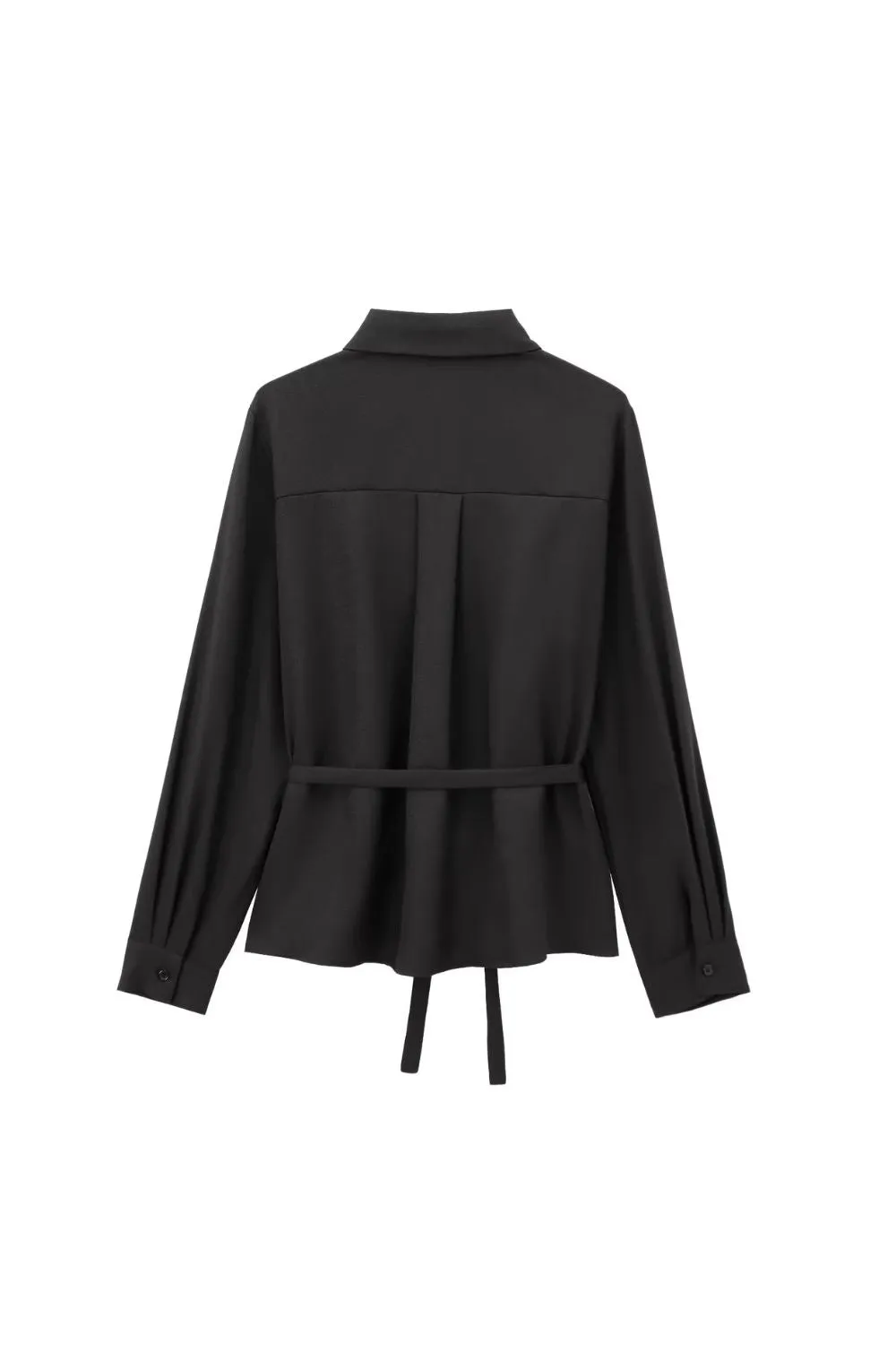 'Dawn' Color-blocked Lace Long-Sleeve Collar Shirt sold by Goodnight Macaroon product image thumbnail 2