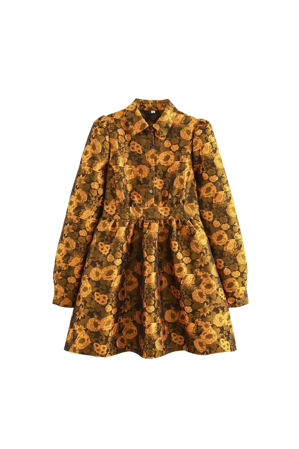 'Jade' Cinched-Waist Shirt-Collar Dress sold by Goodnight Macaroon