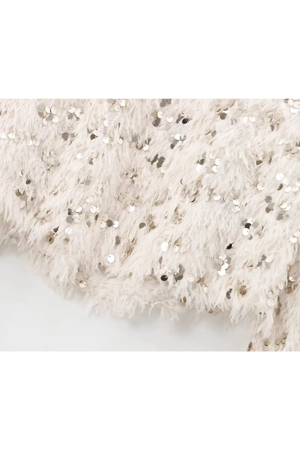 ‘Roberta’ Sequined Feather Long-Sleeve Top sold by Goodnight Macaroon product image thumbnail 4