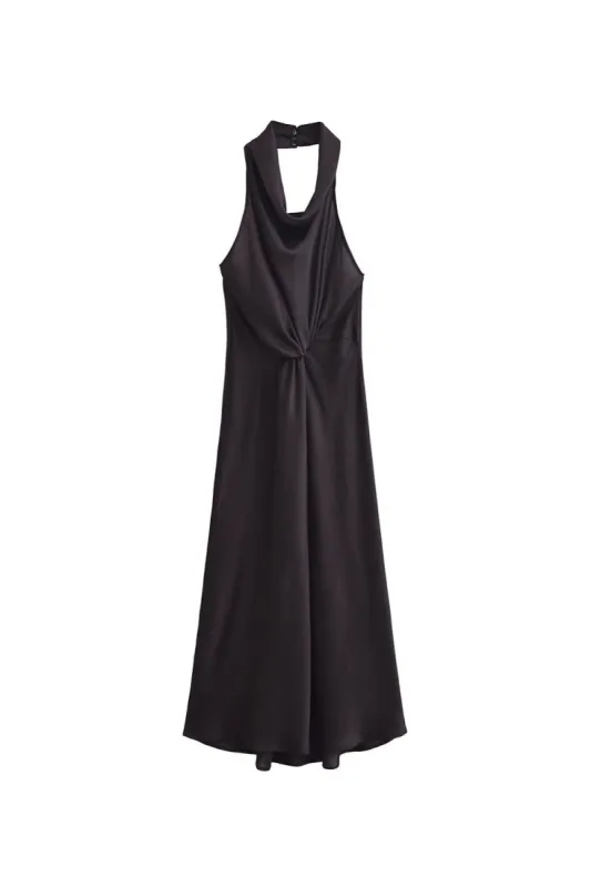 'Ruby' Elegant Halter-Neck Long Dress sold by Goodnight Macaroon