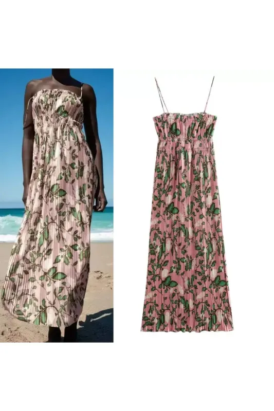 'Harper' Strapless Printed Sexy Dress made by Goodnight Macaroon