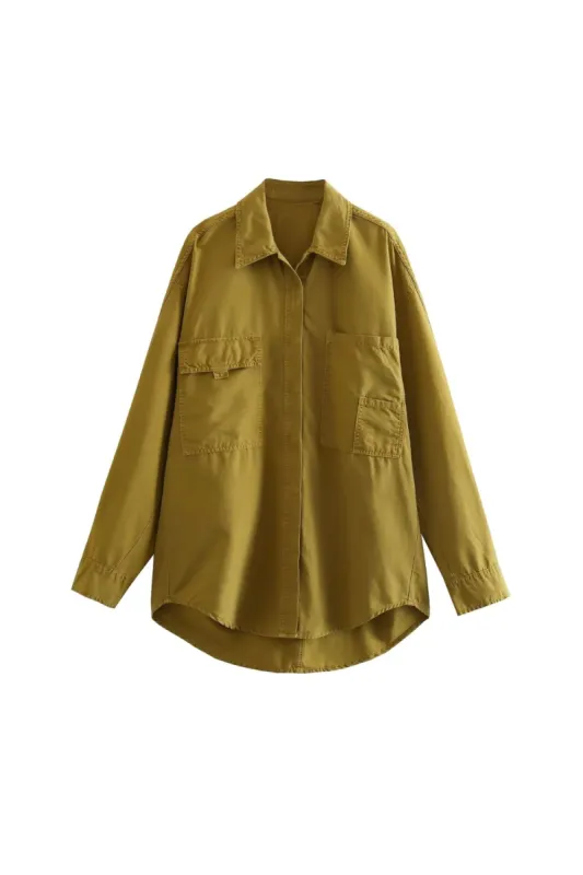 ‘Zoey ’ Collared Yellow Shirt Top made by Goodnight Macaroon
