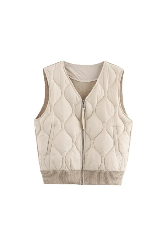 'Hannah ' Down-Cotton Casual Vest made by Goodnight Macaroon