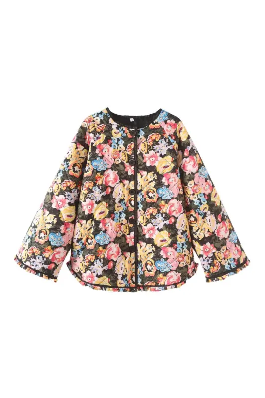 'Ellie' Printed Relaxed Cotton Puffer Jacket made by Goodnight Macaroon