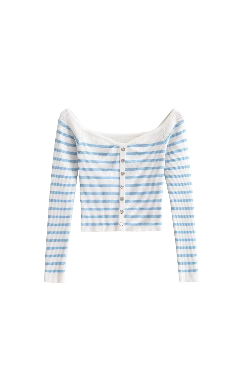 'Everly' Striped Boat Neck Knit Top sold by Goodnight Macaroon product image thumbnail 3