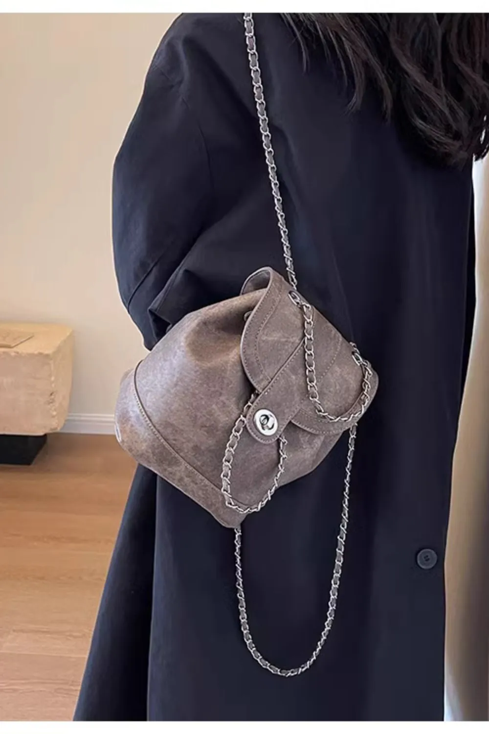'Madelyn ' Chain Double-Sided Women's Backpack (4 color) sold by Goodnight Macaroon product image thumbnail 2