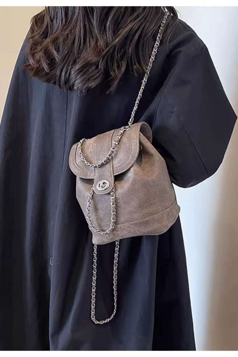 'Madelyn ' Chain Double-Sided Women's Backpack (4 color) sold by Goodnight Macaroon