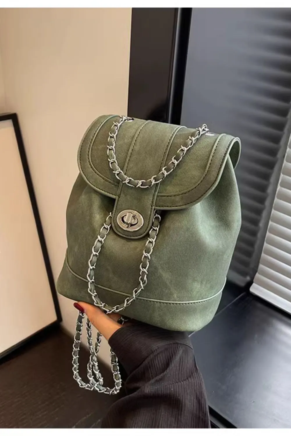 'Madelyn ' Chain Double-Sided Women's Backpack (4 color) sold by Goodnight Macaroon product image thumbnail 5