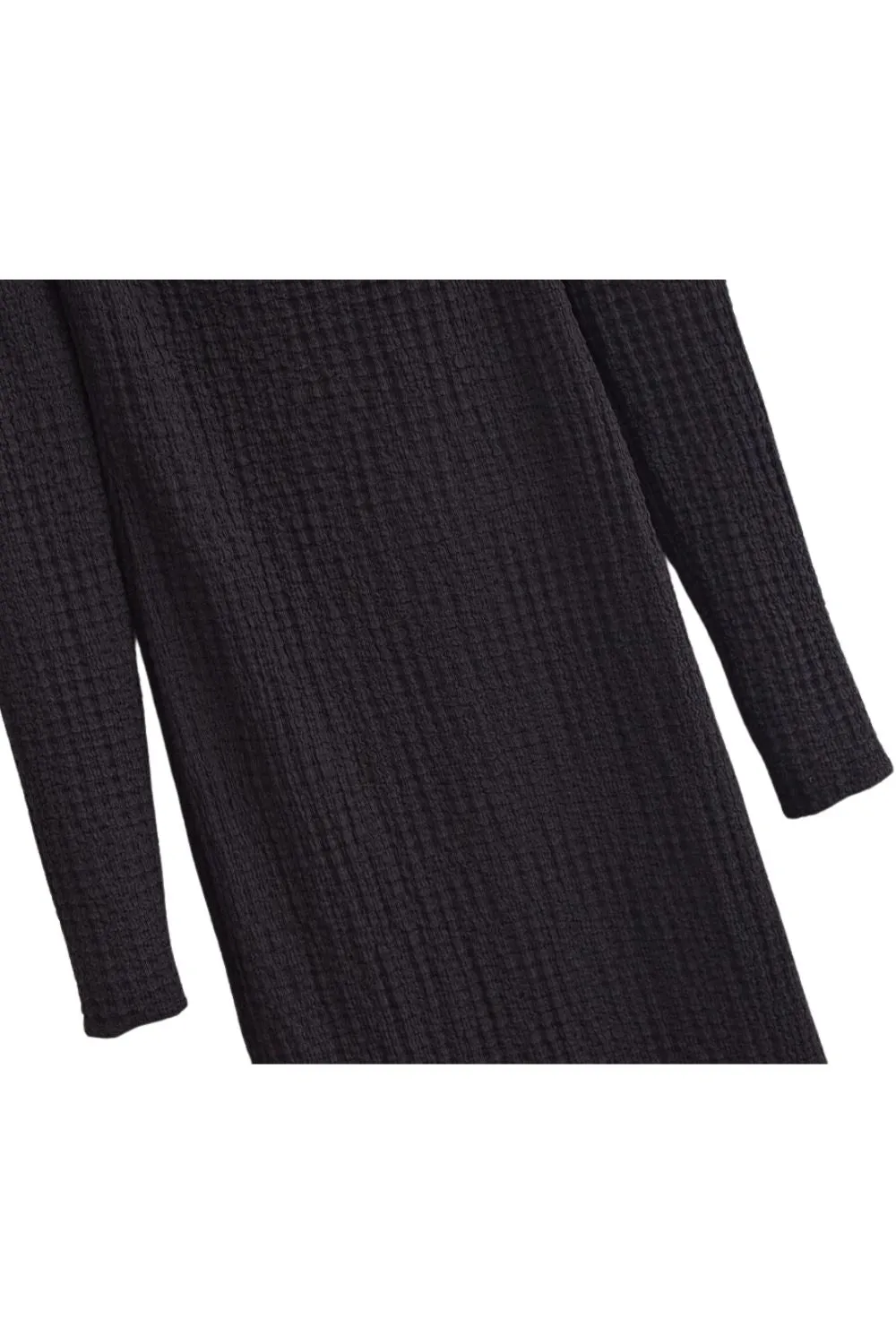 'Lucy' Fitted Square-Neck Long Sleeve Midi Dress sold by Goodnight Macaroon product image thumbnail 4