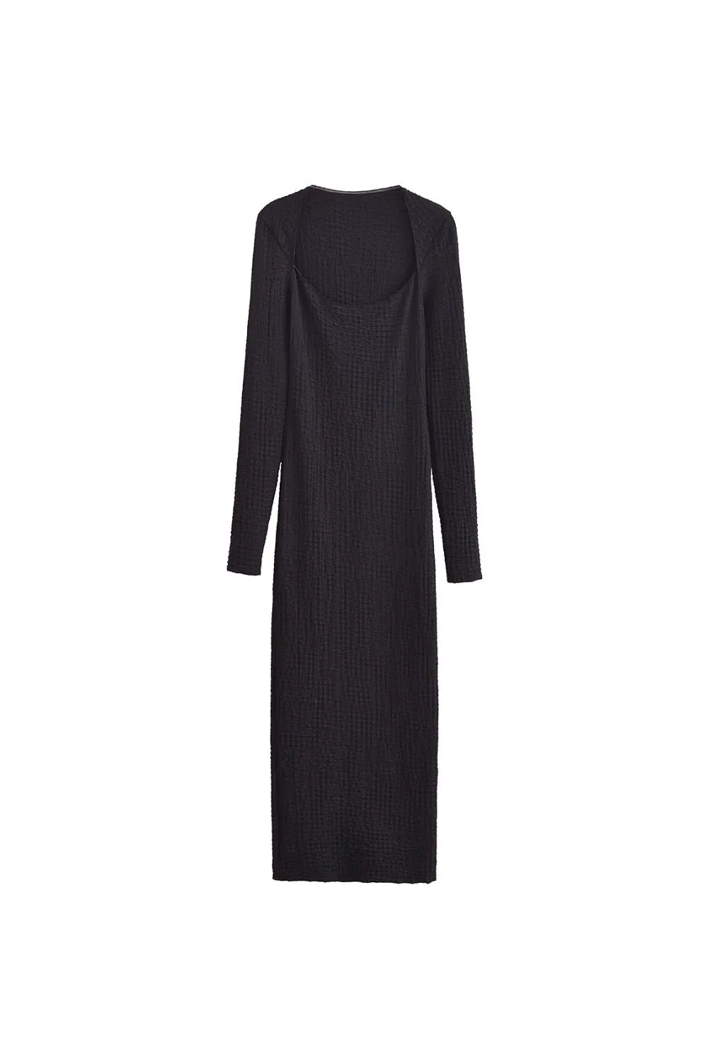 'Lucy' Fitted Square-Neck Long Sleeve Midi Dress sold by Goodnight Macaroon