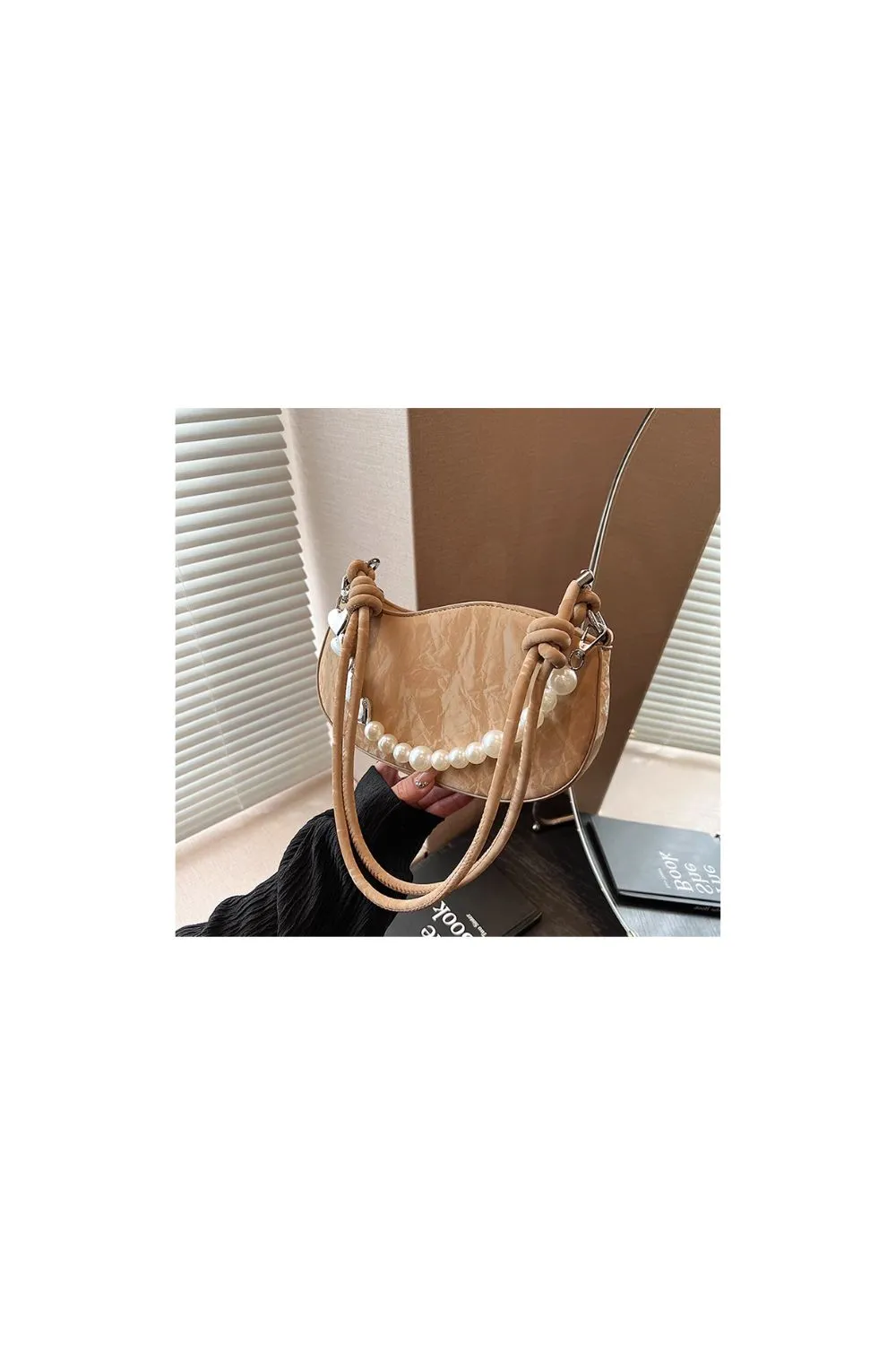 'Hailey' Pearl Trendy Single-Shoulder Bag (4 color) sold by Goodnight Macaroon product image thumbnail 4